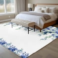 thumbnail image 4 of 5x8 Area Rugs for Living Room, Blue Roses Non Slip Area Rugs for Kitchen Bedroom Entryway, Spring Floral Elegant Pastoral Flowers Botanical Washable Carpet Runner Rug Floor Mats for Bedroom, 4 of 8