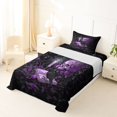 thumbnail image 5 of Homewish Vintage Hipple Skull Twin Sheets,Happy Halloween Bedding,Purple Rose Bed Set,3pcs,1 Fitted Sheet and 1 Pillowcase, 5 of 6