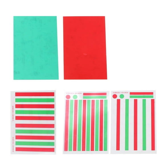Red Green Vision Reading Aid Red Green Transparent Plastic Film Sheet Myopia Amblyopia Reading Unit