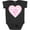 Retro Heather Smoke, variant on Inktastic Grandma's Sweetie Pie with Pink Hearts Boys or Girls Baby Bodysuit