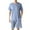 Light Blue, variant on GDREDA Men's Nightwear Set Men's Pajamas Summer Short Sleeve Leisure Can Be Worn Outside The Home Suit Men's Pajama & Loungewear Light Blue,XXL