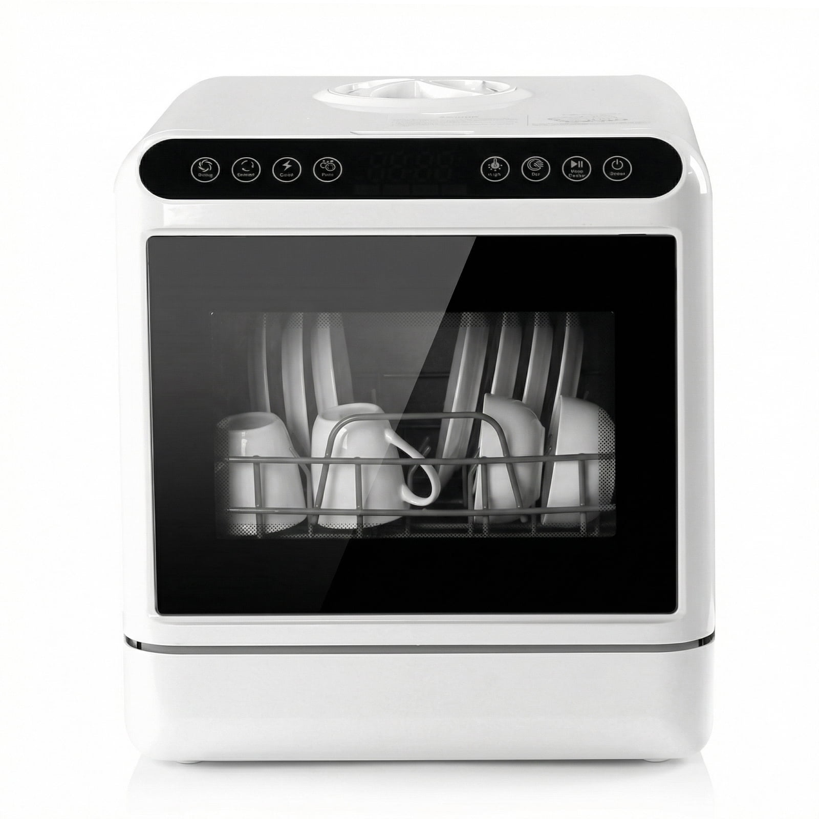 golytefs Countertop Dishwasher with 6L Built-in Water Tank Small Mini Portable Dishwasher Countertop 360 Dual Spray Bottle Sterilizer And Dryer High-temp& Air-dry Function for Apartments& Rvs