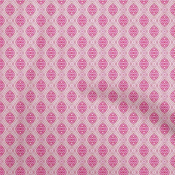 oneOone Cotton Poplin Twill Light Pale Pink Fabric Running Stitch Quilting Supplies Print Sewing Fabric By The Yard 56 Inch Wide