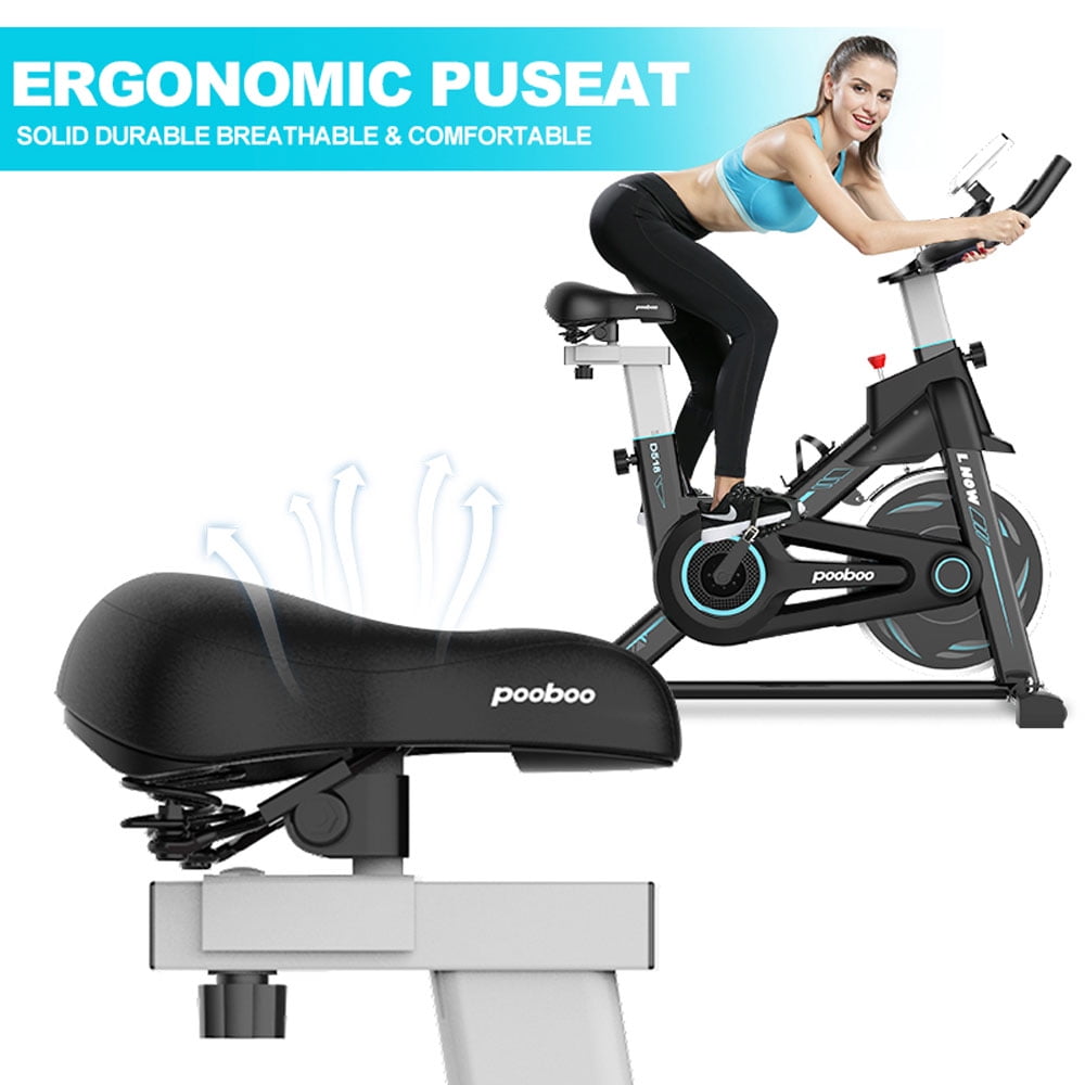 POOBOO Indoor Stationary Magnetic Cycling Exercise Bike Machine for Home Cardio and Workout 350 Lbs.