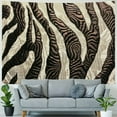 thumbnail image 4 of Autua Zebra Print Stripe Pattern Tapestry Wall Hanging Unique Style Graphic Tapestries Home Wall Decor Art for Living Room Bedroom Apartment Farmhouse Dorm 50x40inch, 4 of 6