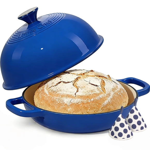 Olla holandesa Umite Chef de hierro fundido esmaltado, 6 litros, azul oscuro