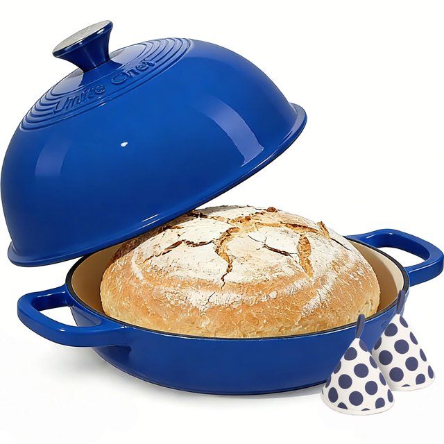 Olla holandesa Umite Chef de hierro fundido esmaltado, 6 litros, azul oscuro