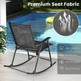 thumbnail image 4 of Spaco Folding Rocking Chair with Breathable Seat Fabric Set of 2, Seating & Patio Chair for Outdoor as Garden, Yard, Black, 4 of 9