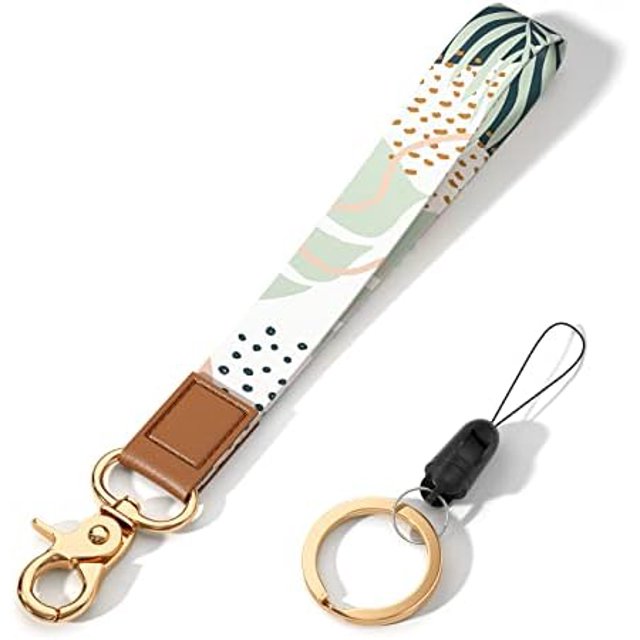 Kunmingshisd Toys Llavero con cordón para la muñeca, bonito llavero con correa para la muñeca para mujeres y hombres, llaves de coche, insignias de identificación, tarjetas, billetera, teléfono, cámar
