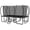 Black, variant on Jump Into Fun Rectangle Trampoline 8x14FT, 2000LBS Weight Capacity Heavy Duty Outdoor Large Gymnastics Trampolines for Kids and Adults with Enclosure Net