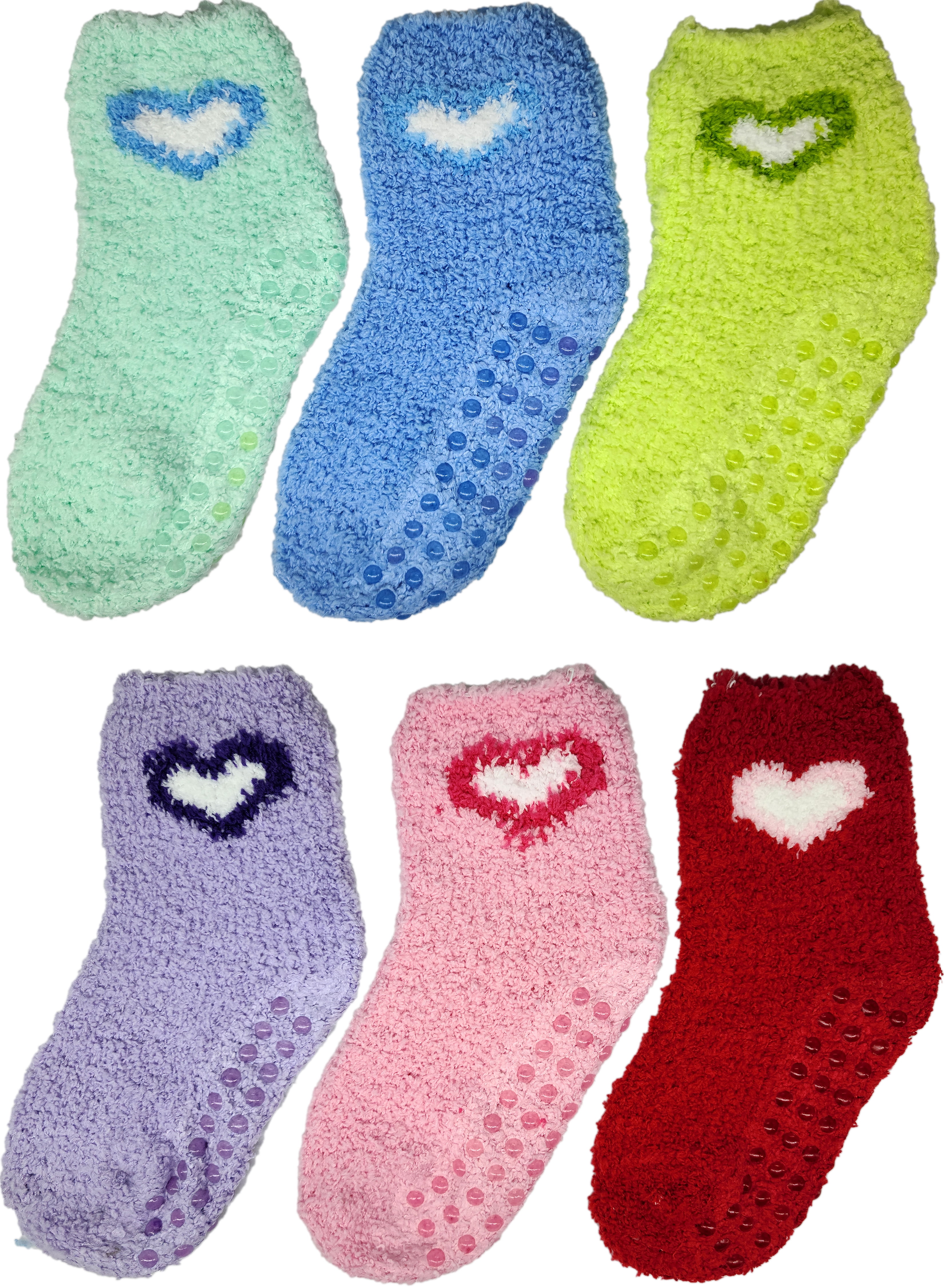 Debra Weitzner Debra Weitzner Warm Fuzzy Socks for Kids with Grippers No Skid Slipper Socks