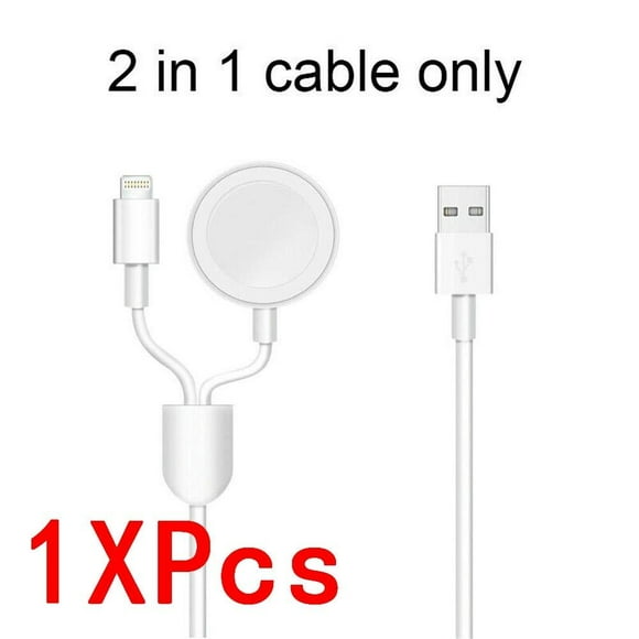 2 in 1 Wireless Charger Compatible for Apple Watch Series 4 3 2 1, USB...