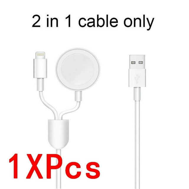 2 in 1 Wireless Charger Compatible for Apple Watch Series 4 3 2 1, USB...
