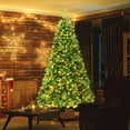 thumbnail image 2 of Topbuy 7.5FT Christmas Tree Pre-Lit Hinged Artificial Xmas Tree with Sturdy Metal Stand, 2 of 10