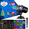 2 in 1 Projector Light Remote Control 10 Colors Water 16 Slide Patterns for Christmas