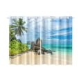 thumbnail image 2 of CADecor Sea Beach Ocean View Window Treatment Panel Curtains Window Curtain Kitchen Curtain,Two Piece 26x39 Inches, 2 of 4