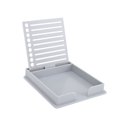 thumbnail image 3 of Sticky Note Holder, Abs Notepad Holder for 3" X 3" Portable Sticky Note Storage Organizer with 5 Stencil Practical Dust Proof School Supplies for Office Classroom Home, 3 of 7