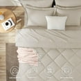 thumbnail image 2 of Juego de edredón CozyLux para cama doble en una bolsa, microfibra, color beige, 7 piezas, 2 of 8