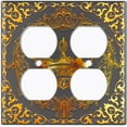 thumbnail image 3 of Metal Light Switch Plate Cover Elegant Black Crown Frame FRA020, 3 of 13