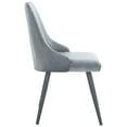 thumbnail image 6 of SAFAVIEH Zoi Contemporary Velvet Solid Dining Side Chair, Slate Grey/Black (Set of 2), 6 of 13