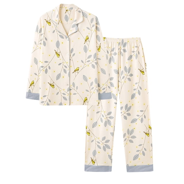 PEASKJP Womens Pajamas Set 2 Piece Button Down 2 Piece Silk Pjs Shorts Set Ruffle Lingerie Notch Collar Sleepwear, Blue XL
