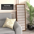 thumbnail image 6 of 4 ft. Tall Window Pane Shoji Screen - Walnut - 6 Panels, 6 of 7