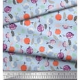 thumbnail image 3 of Soimoi Blue Cotton Duck Fabric Leaves & Berries Fruits Print Sewing Fabric Yard 56 Inch Wide, 3 of 3