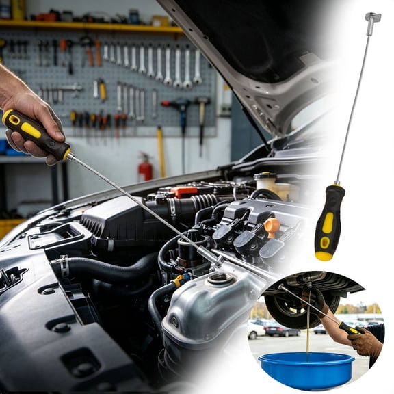 Heavy Duty Bendable Flexible Shaft Screwdriver Stick Ergonomic Anti Slip Grip Long Reach Screw Fastener Remover For Garage Mechanic DIY Home Improvement Repair Hand Tools