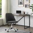 thumbnail image 4 of JOINSUN Armless Office Desk Chair, Height-Adjustable Rolling Swivel Seat for Home, Dark Gray, 4 of 6