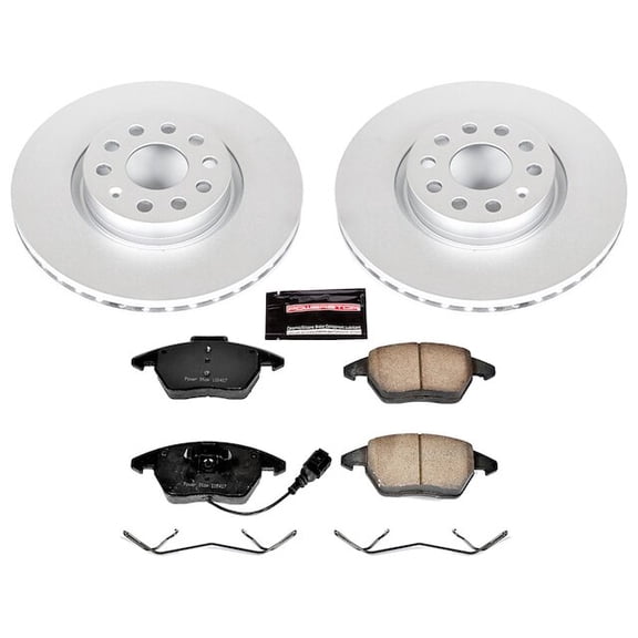 Front Brake Pad and Rotor Kit - Compatible with 2009 - 2015 Audi TT Quattro Base 2.0L 4-Cylinder 2010 2011 2012 2013 2014