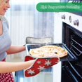 thumbnail image 7 of 2 Pack Pot Holders for Kitchen Heat Resistant Hot Pads Sets for Cooking Baking Red and White Snowflakes, 7 of 7