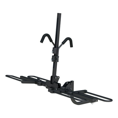 CURT 18085 Secure Locking Tray-Style Trailer Hitch Bike Rack Mount, 2 Bikes, Fits 1-1/4, 2″ Receiver