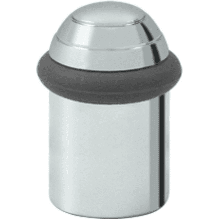 Universal Dome - 2-1/8 Inch Height Solid Brass Round Universal Floor Bumper Dome Cap Polished Chrome