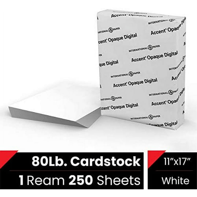 Accent Opaque Cream Colored Cardstock Paper, 80lb Cover, 216 GSM, 8.5 x 11  Card Stock, 1 Ream / 250 Sheets, Heavy Cardstock with Super Smooth Finish  (121978R) : : Home