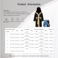 thumbnail image 5 of Yruioon Kids Boys Boxing Outfit Metallic SatinLong Sleeve Robe Hooded Grown Cloak with Belt and Boxer A3 14, 5 of 5
