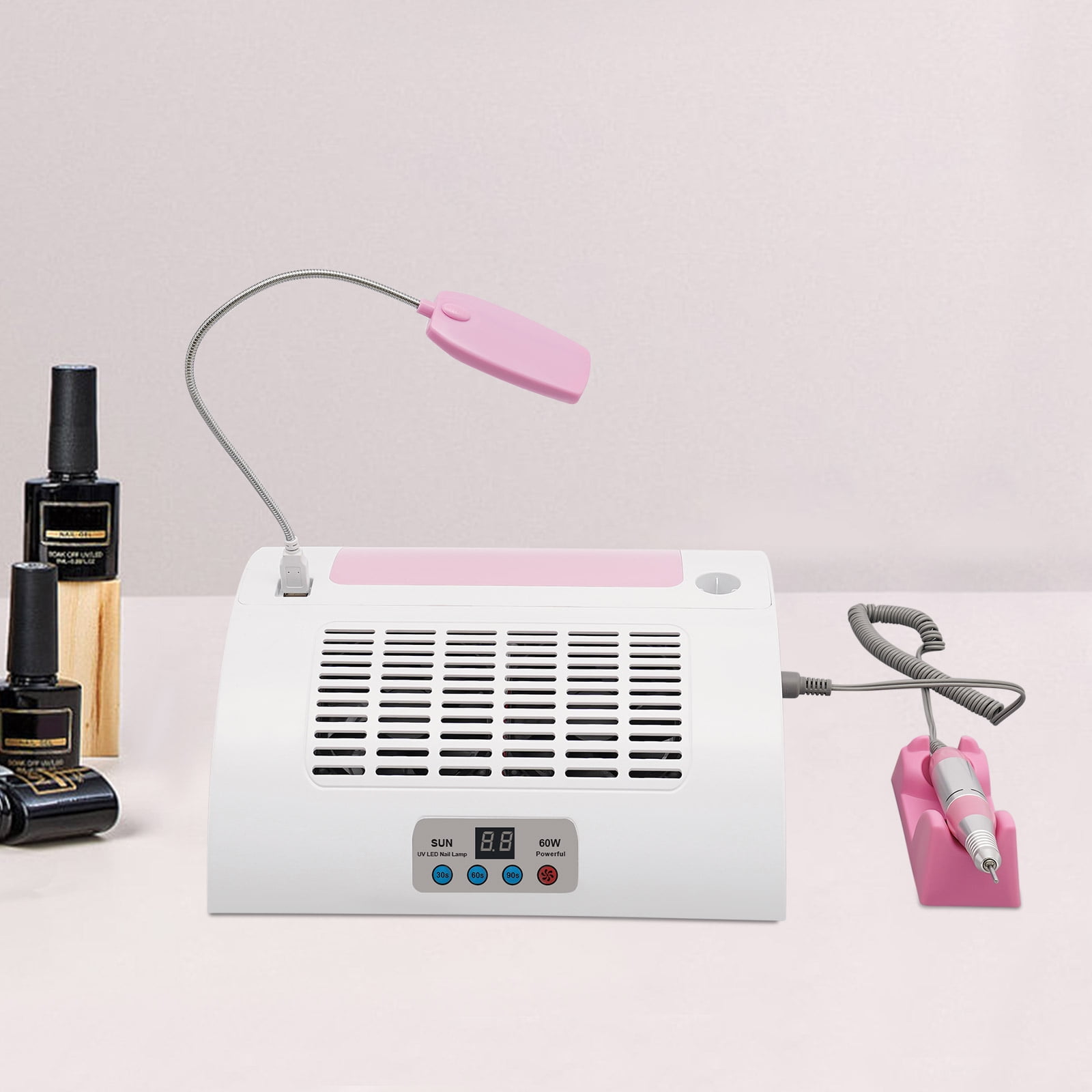 5 In 1 Nail Lamp With Dust Collector, UV/LED Light & Custom Timing