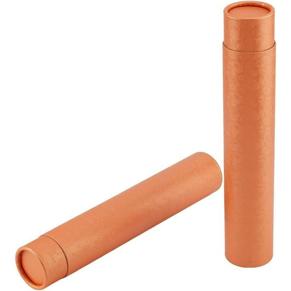 Column Paper Storage Gift Boxes Calligraphy & Painting Packaging Case Sandy Brown 6.5x35cm