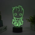thumbnail image 4 of Figura de acción de los Vengadores de Marvel Groot, luz de noche de Anime, lámpara de mesa de Disney, modelo acrílico de Groot, regalo para niños, 4 of 5