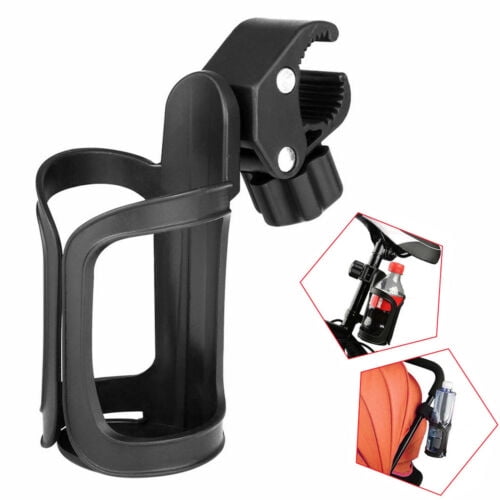 Emmzoe Universal Fit Stroller Cup Holder Stabilizer with Anti-Slip Clamp 