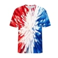 thumbnail image 6 of Avrnliq Mens Patriotic Tie Dye Burst Graphic T-Shirt, Red White Blue All Over Print, Short Sleeve Crew Neck, Regular Fit, S-6XL Multicolor,Size 5XL, 6 of 6