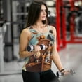 thumbnail image 6 of KLL Animal Filled Noahs Ark Print Womens Tank Top Sleeveless Workout Tops Athletic Running Shirts Yoga Gym Clothes-Small, 6 of 7
