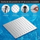 thumbnail image 2 of Regaderas para Baño,Combo de 10'' Regadera Cuadrada Alta Presion y 9'' Shower Head de Mano,Alcachofa Acero Inoxidable con 3 Modos de Rociado,con Brazo de Extensión de 9'' y 2 Ganchos,para Baño,Hotel, 2 of 9