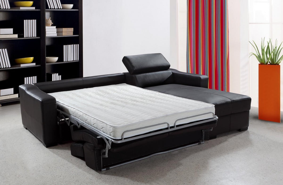 1perfectchoice Reversible Espresso Leather Sectional Sofa Bed With 1perfectchoice Reversible Espresso Leather Sectional Sofa Bed With Storage