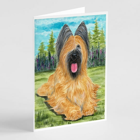 Briard Greeting Cards and Envelopes Pack of 8
