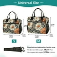 thumbnail image 4 of FORMRS Insulated Lunch Bag Unisex Large Capacity with Shoulder Strap, Gray Floral Pattern, 4 of 6