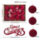 thumbnail image 3 of Adornos navideños flocados, bolas navideñas de terciopelo, adornos para árboles, diseño flocado rojo, 23 cm de diámetro, para decoración del hogar,Vsgery, 3 of 9