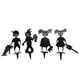 thumbnail image 4 of 4 Uds. De arte de jardín de Halloween, lindos zombis, estatuas de espectro al aire libre, conjunto de adornos decorativos de Halloween para jardín, césped, fiesta de Halloween, 4 of 5