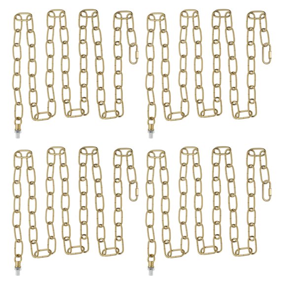 Uxcell 6 Ft Light Fixture Chain, 4 Set Lighting Chain with Quick Link Connectors Up to 110 lbs Bronze