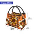 thumbnail image 3 of Vsdgher Sunflower Gnomes and Bees Print Insulated Reusable Bags with Sturdy Zipper and Handles, Foldable Totes for Hot or Cold Food Bring or Delivery, 3 of 8
