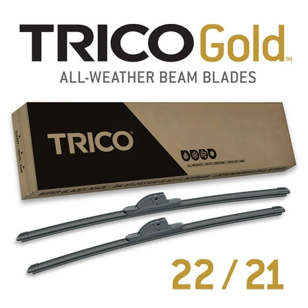 TRICO Gold 2 Pack All Weather Automotive Replacement Wiper Blades 22 and 21 Inch (18-2221)